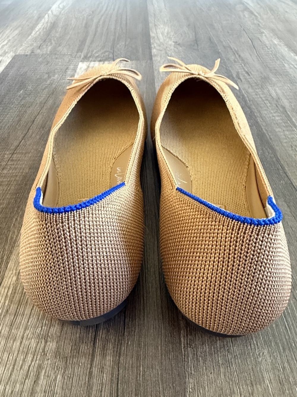Rothy’s Shoes Brown The Ballet Flat Size 7.5 Bow Detail Slip Ons - Picture 3 of 6